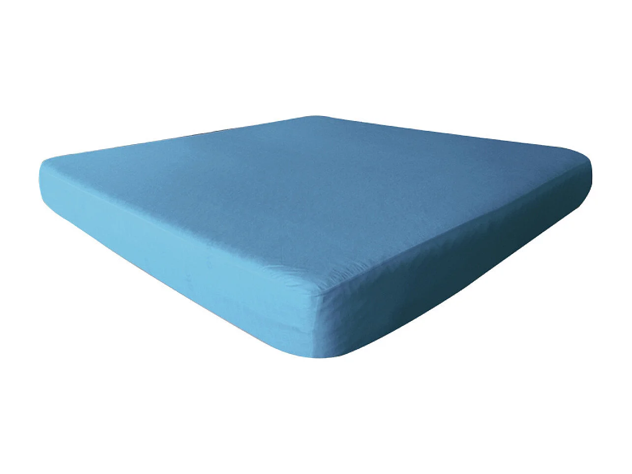 FRESH - Drap Housse 80x190cm Turquoise Imperméable et Respirant