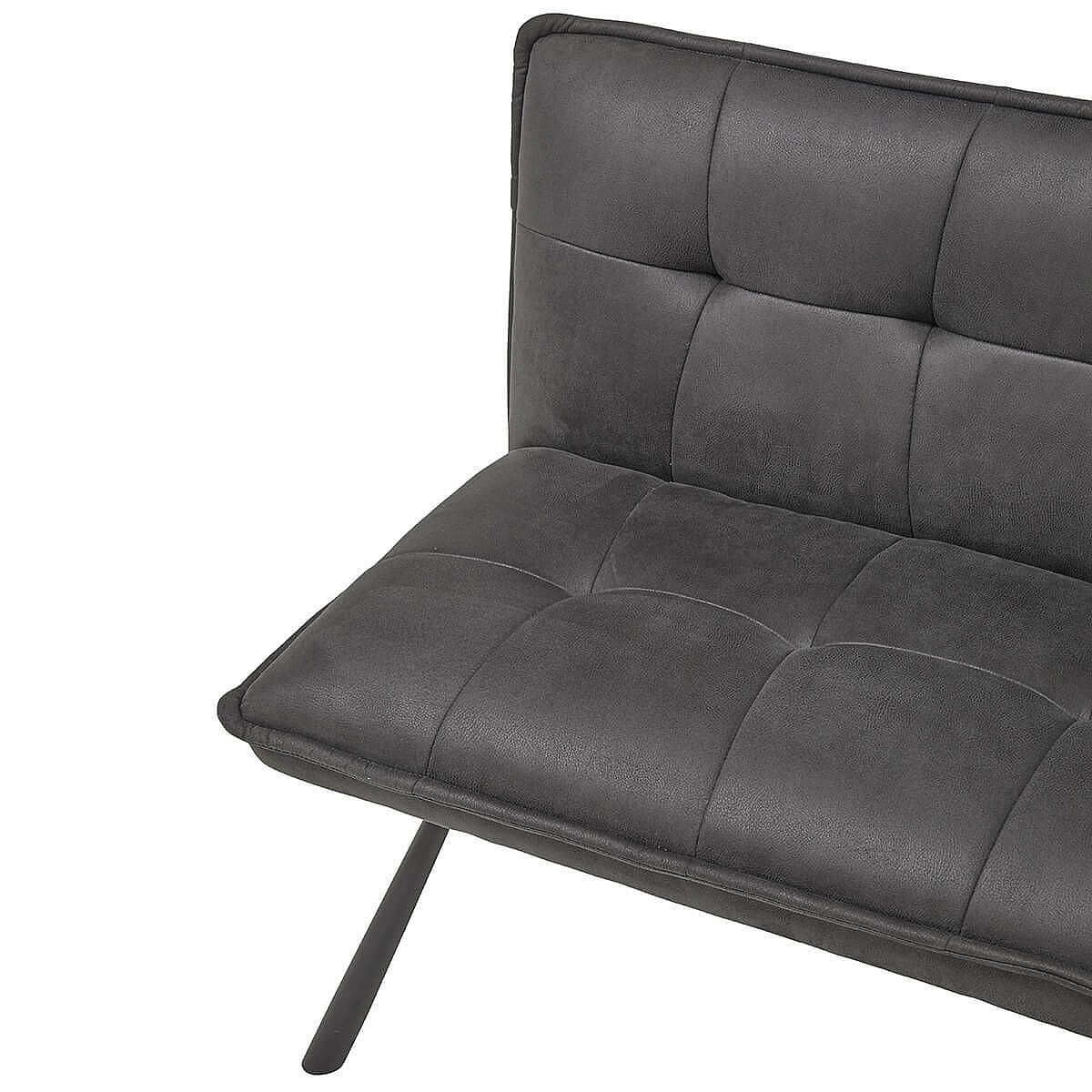Banc banquette capitonnée style classique chic pieds bois lin gris
