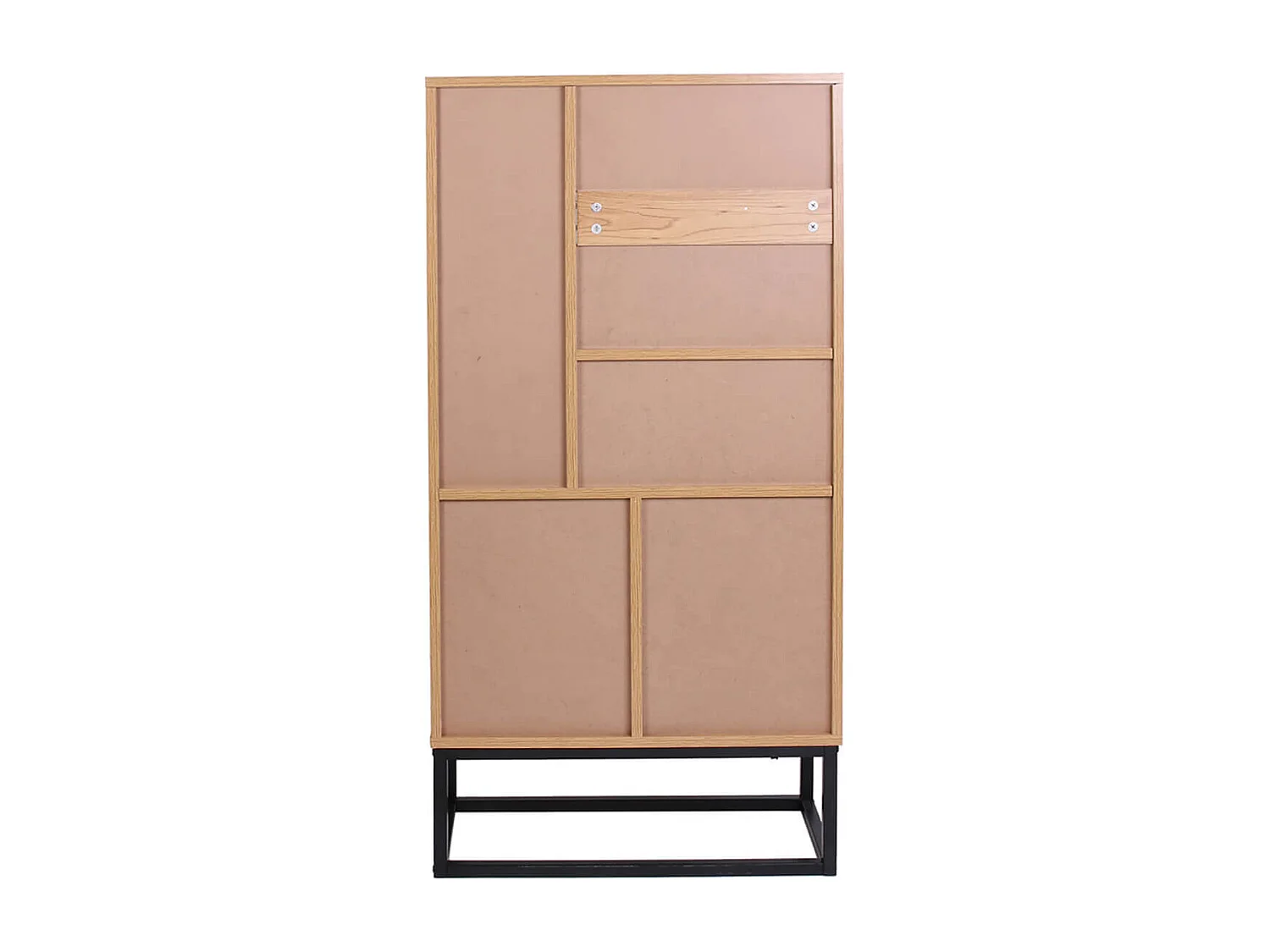 ABRIL - Bibliothèque Aspect Bois et Pieds Métal