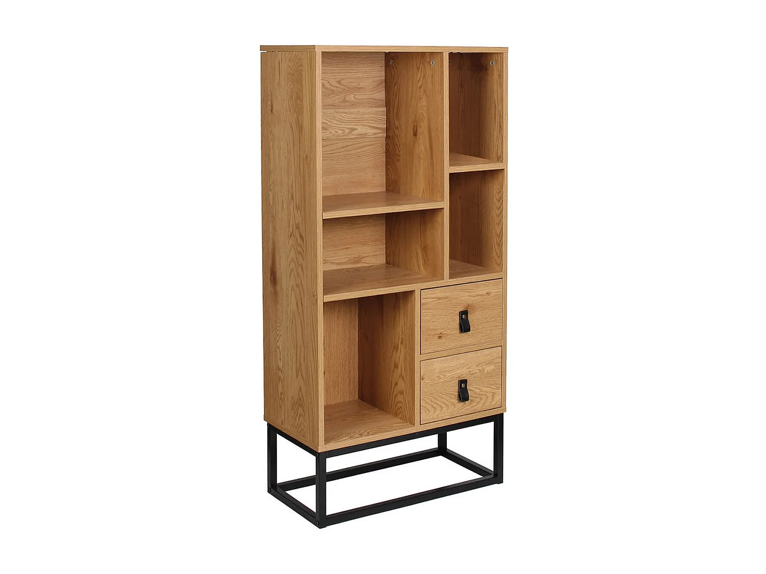 ABRIL - Bibliothèque Aspect Bois et Pieds Métal