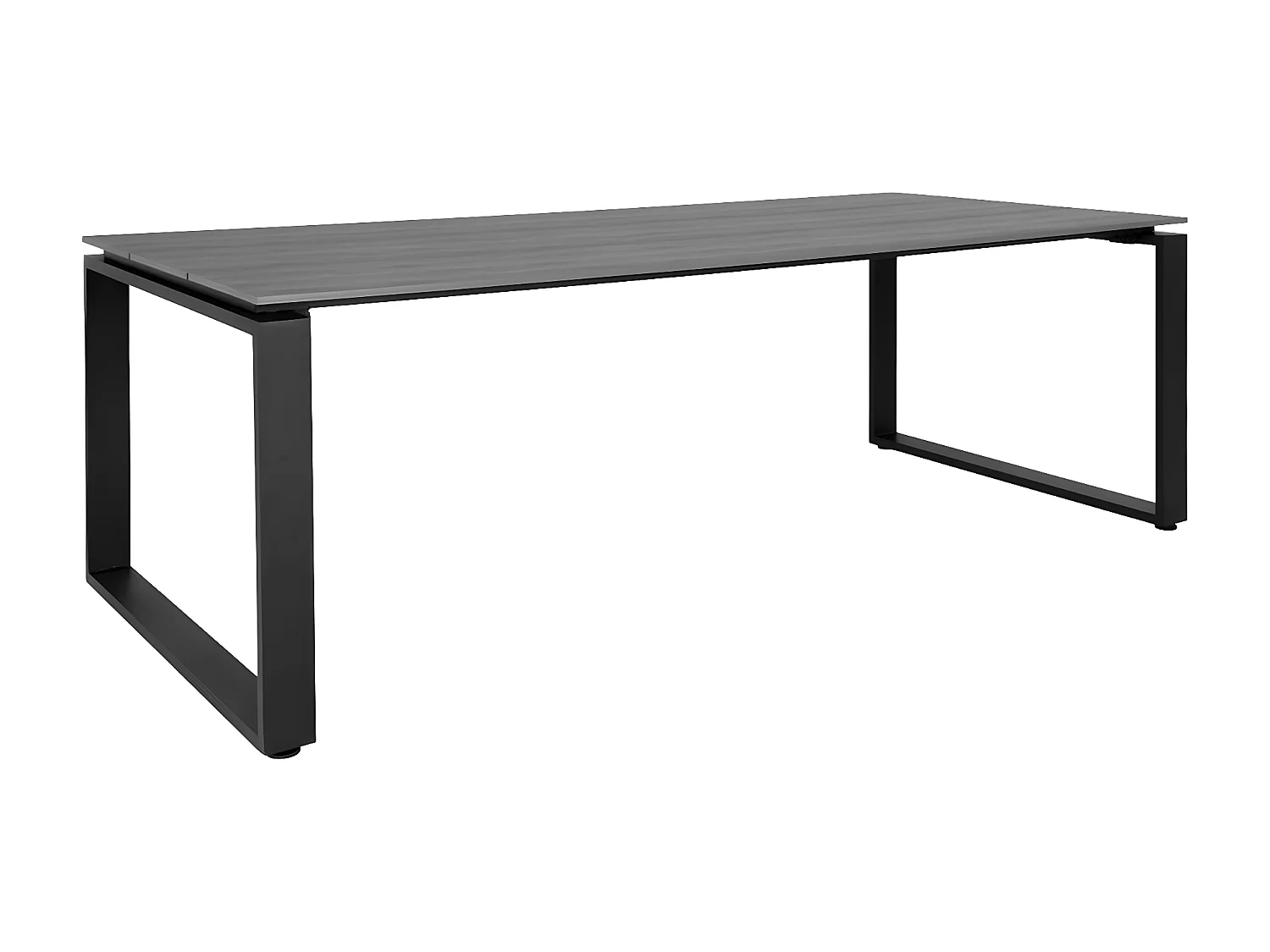 KAILUA - Table Jardin Rectangulaire 220cm Aspect Bois et Aluminium