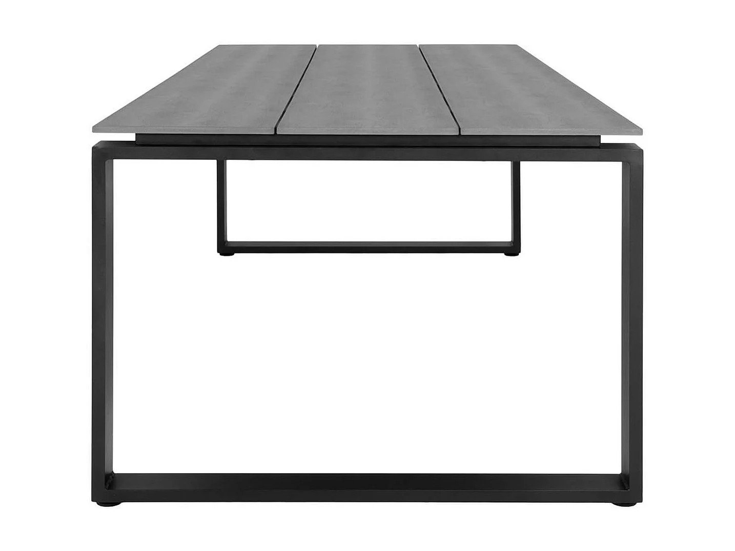 KAILUA - Table Jardin Rectangulaire 220cm Aspect Bois et Aluminium