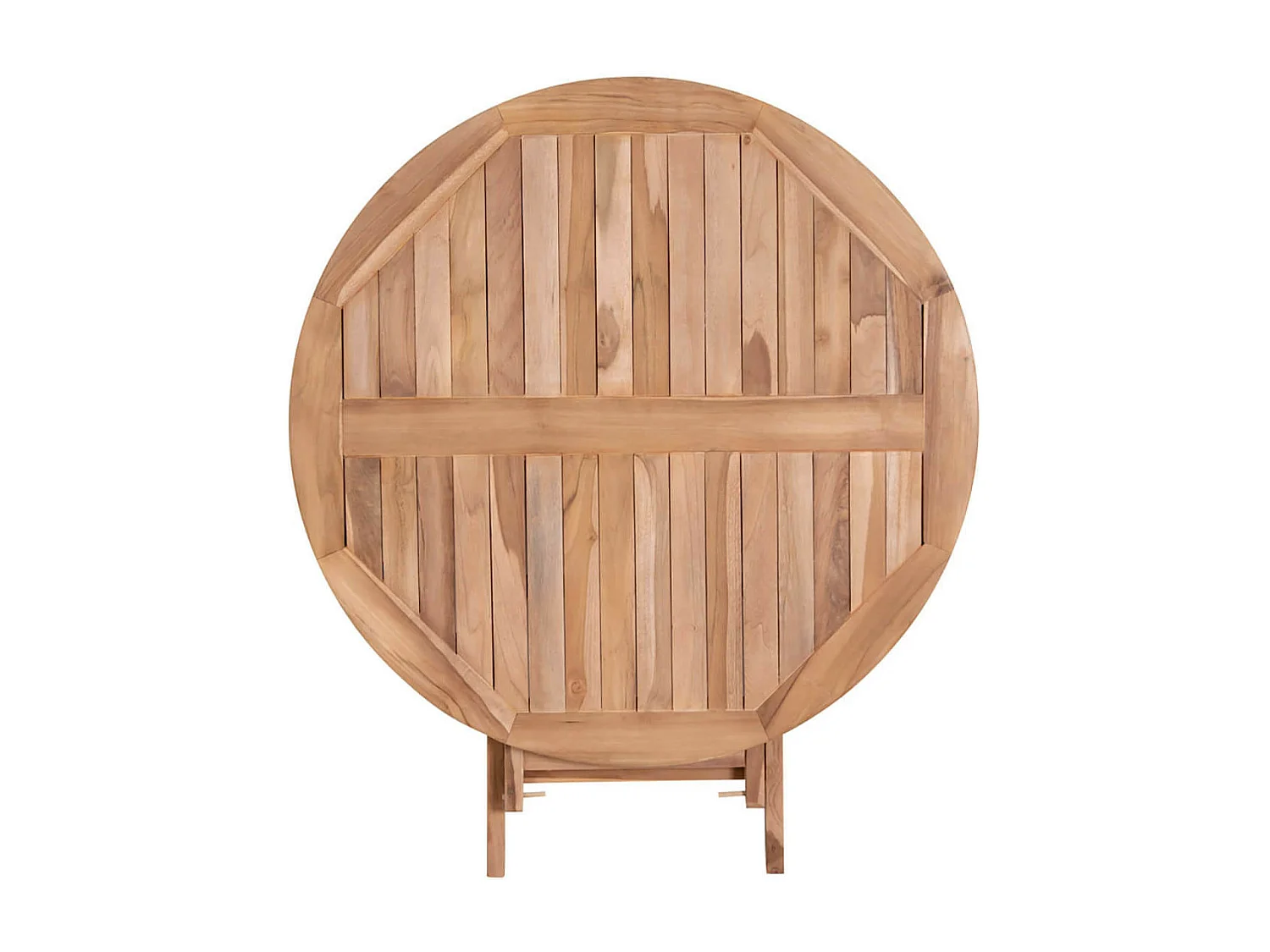 DESTIN - Table Jardin Ronde Ø100cm Teck Naturel