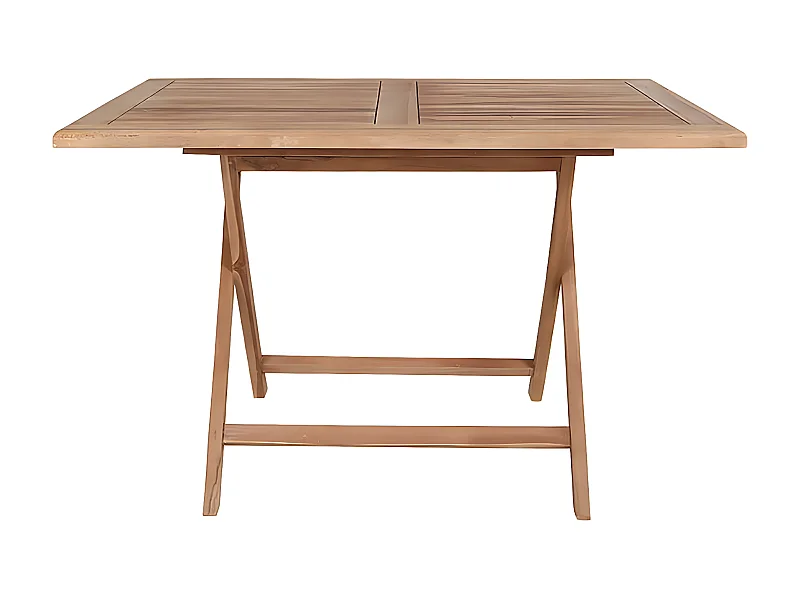 DESTIN - Table Jardin Rectangulaire 120cm Teck Naturel