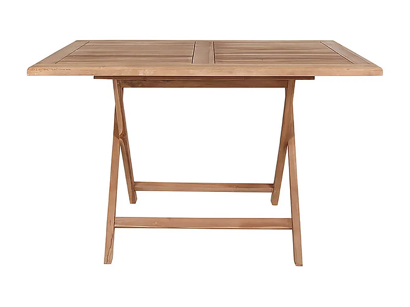 DESTIN - Table Jardin Rectangulaire 120cm Teck Naturel
