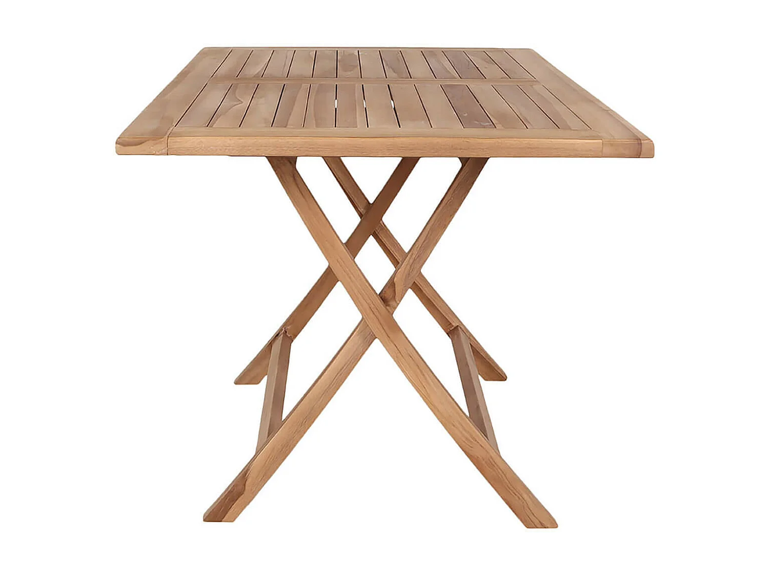 DESTIN - Table Jardin Rectangulaire 120cm Teck Naturel