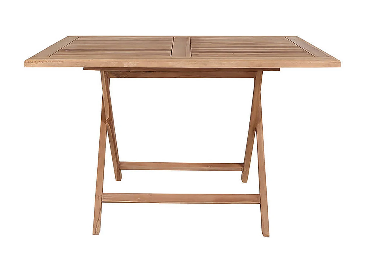 DESTIN - Table Jardin Rectangulaire 120cm Teck Naturel