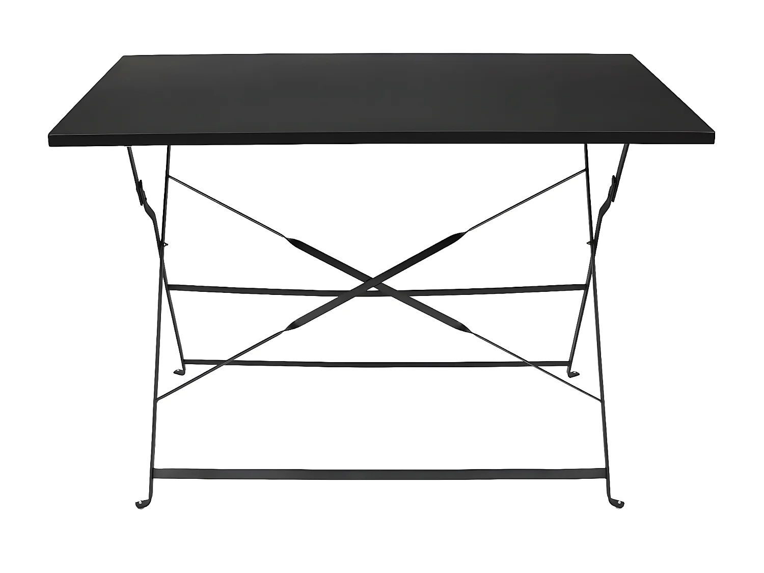 MALAM - Table de Repas Rectangulaire Pliante Noire