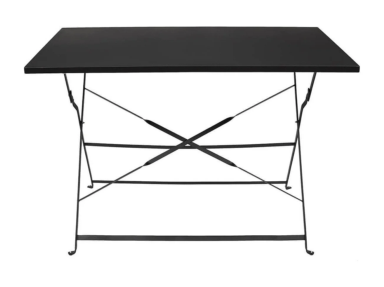 MALAM - Table de Repas Rectangulaire Pliante Noire