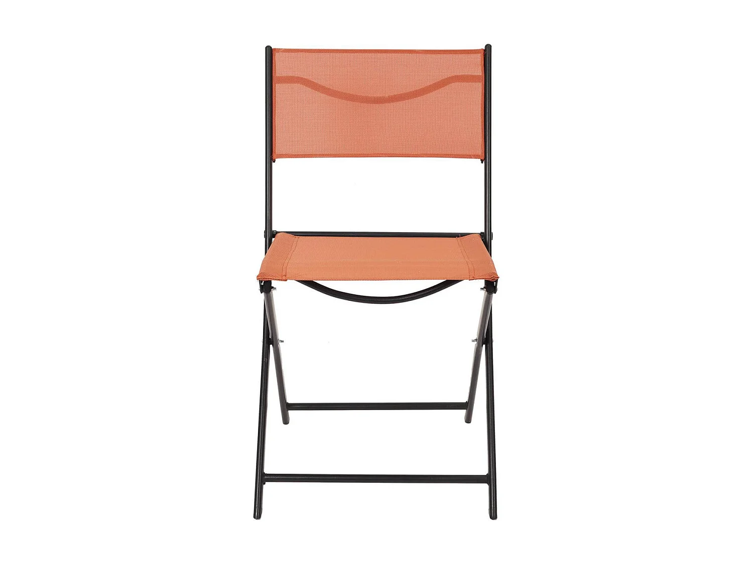 MELOM - Lot de 4 Chaises Pliantes Textilène Terracotta