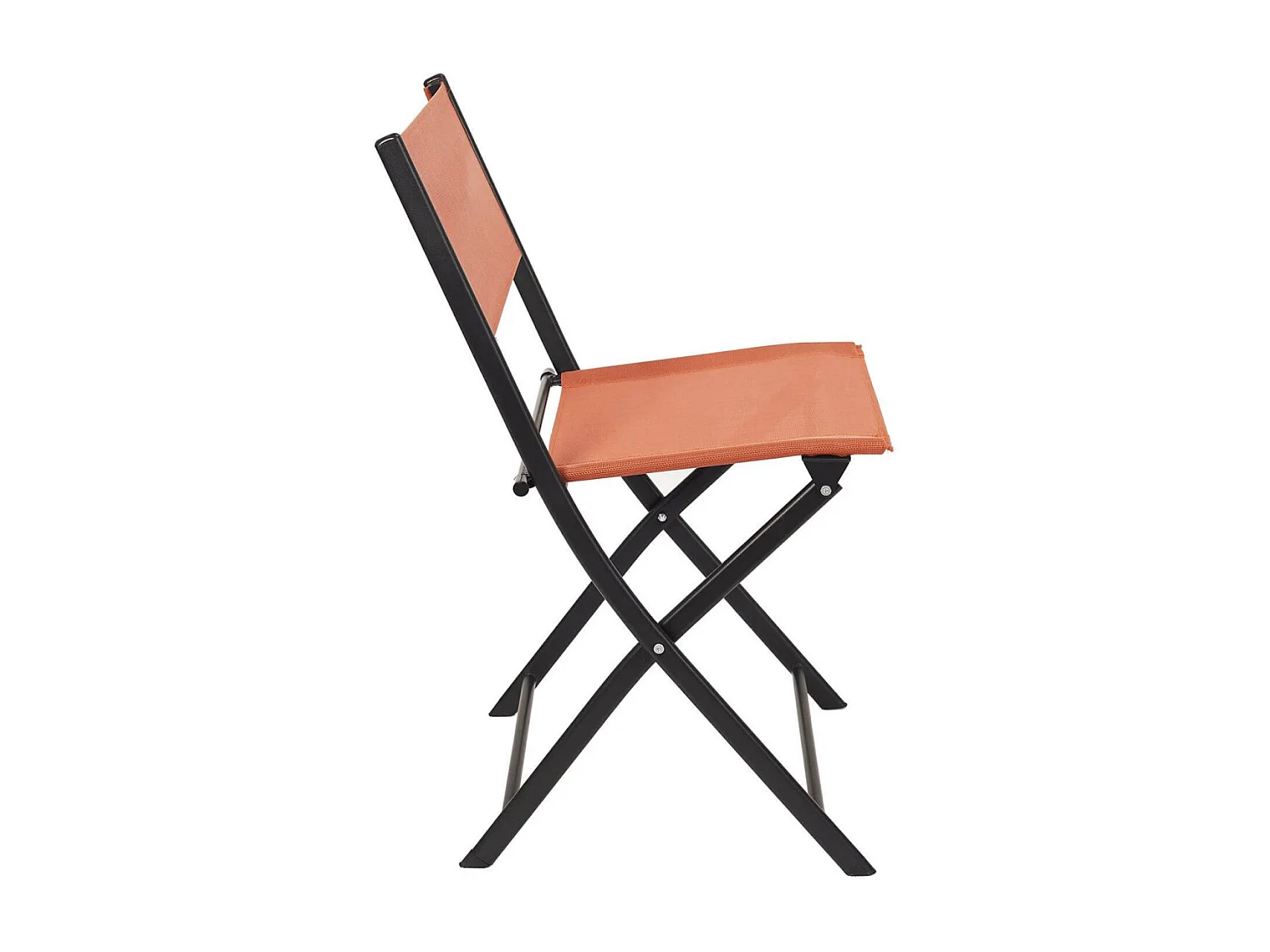 MELOM - Lot de 4 Chaises Pliantes Textilène Terracotta