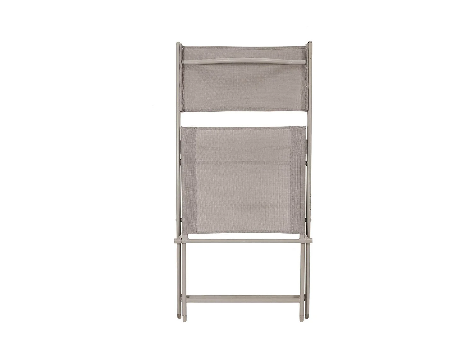 MELOM - Lot de 4 Chaises Pliantes Textilène Gris Taupe