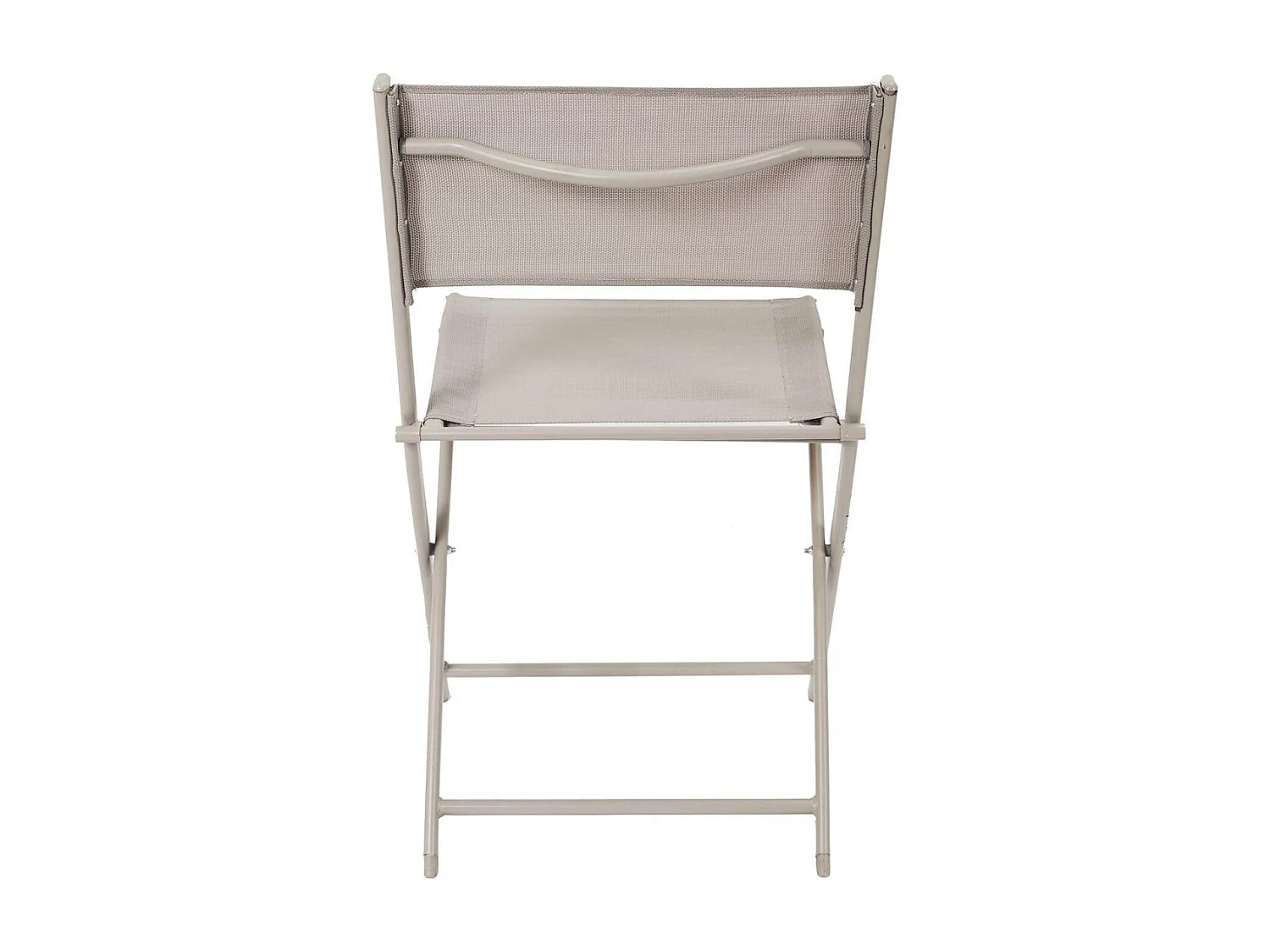 MELOM - Lot de 4 Chaises Pliantes Textilène Gris Taupe