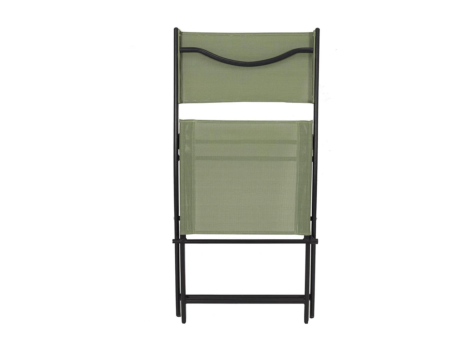 MELOM - Lot de 4 Chaises Pliantes Textilène Vert