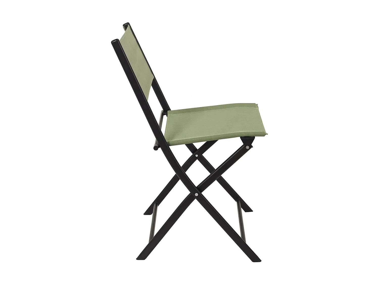 MELOM - Lot de 4 Chaises Pliantes Textilène Vert