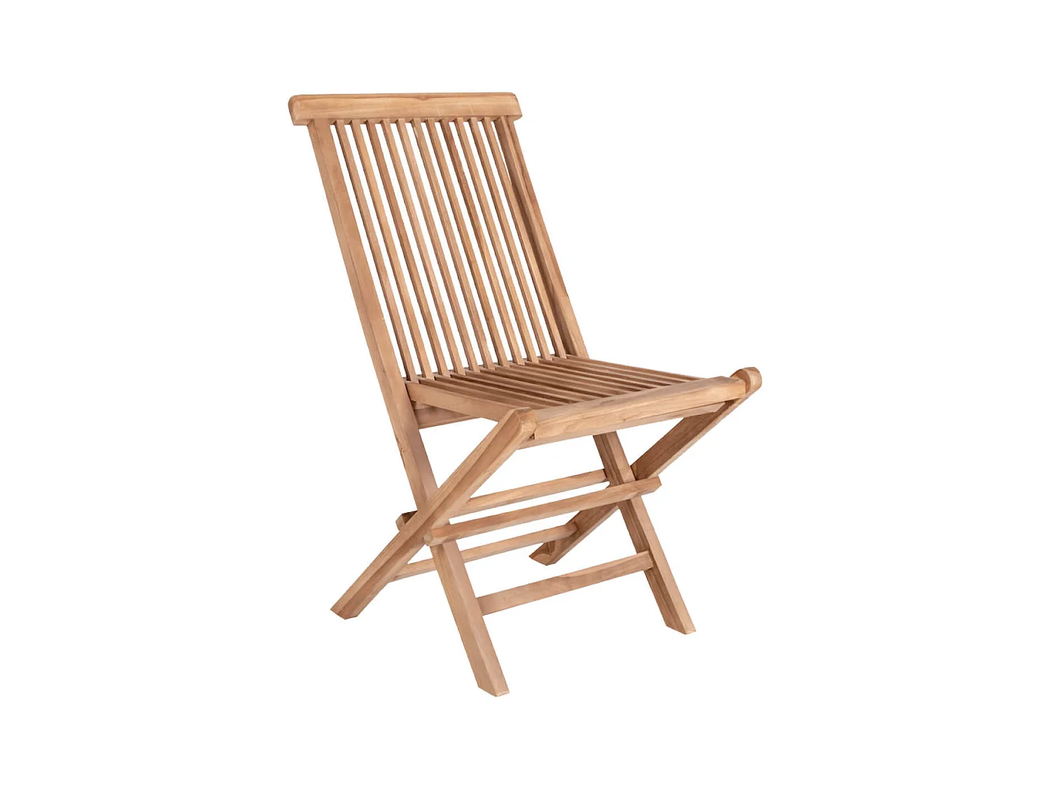 HORIZON - Lot de 6 Chaises de Jardin en Teck Massif Naturel