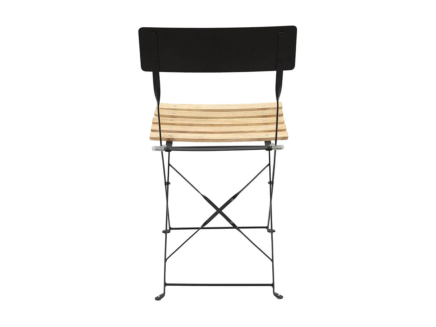 MALAM - Lot de 2 Chaises Pliantes Noires Motif Bella Vita