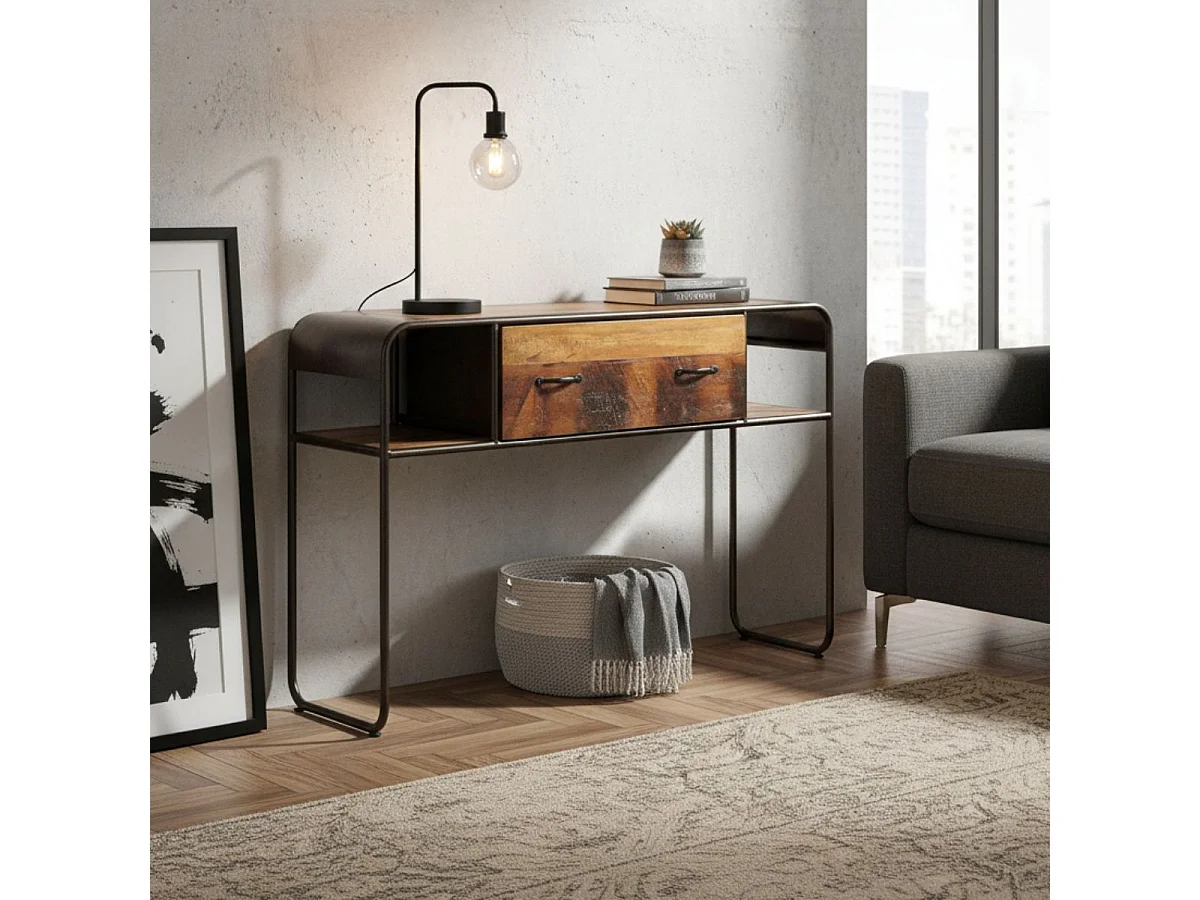 REPLAY - Console 1 Tiroir Aspect Vieilli