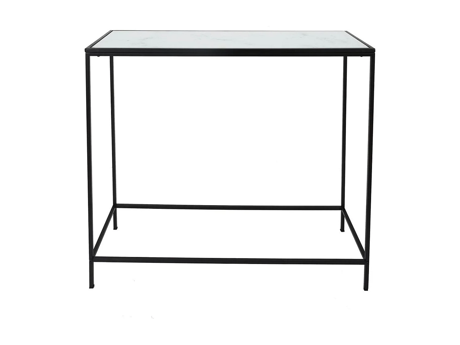 MOTSA - Console Plateau Verre Imitation Marbre