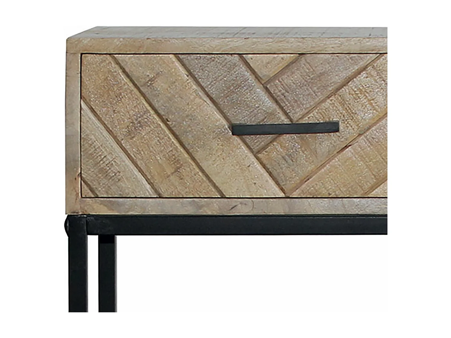 MANKO - Console 2 Tiroirs en Manguier Massif