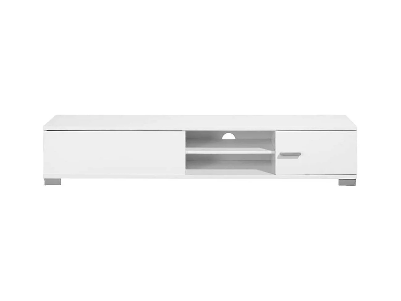 PARADISE - Meuble TV 2 Portes 180cm Blanc