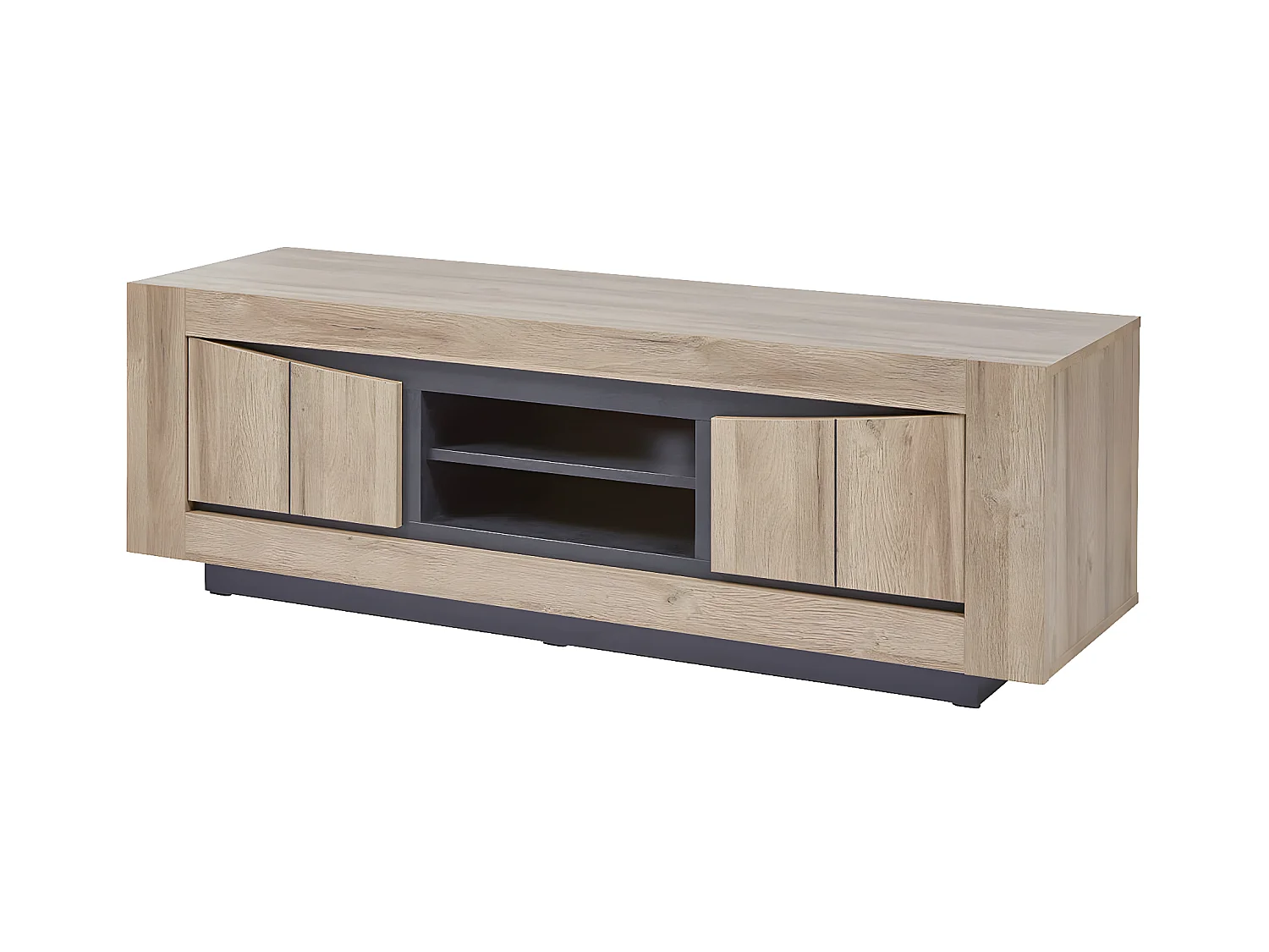 HORATIO - Meuble TV 2 Portes avec Niche Centrale