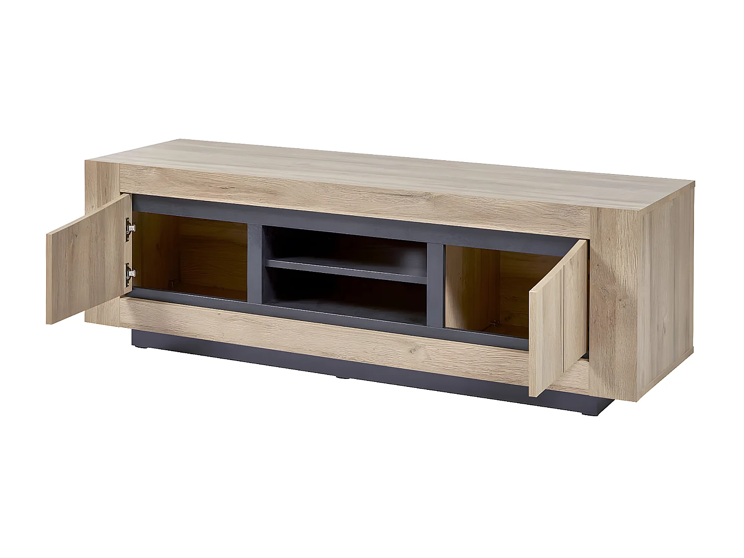 HORATIO - Meuble TV 2 Portes avec Niche Centrale