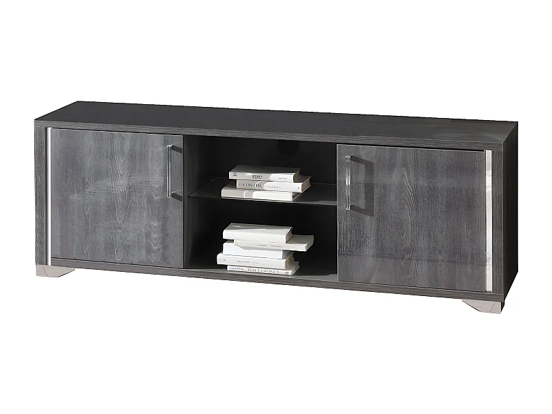 DAISY - Meuble TV 2 Portes avec Niche Centrale