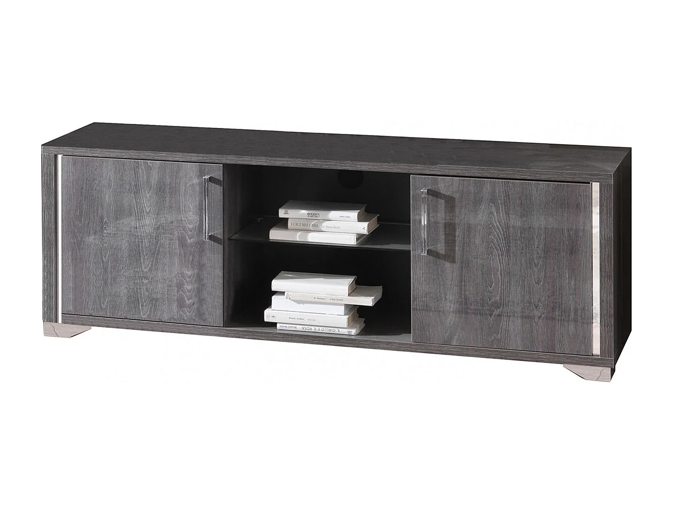 DAISY - Meuble TV 2 Portes avec Niche Centrale