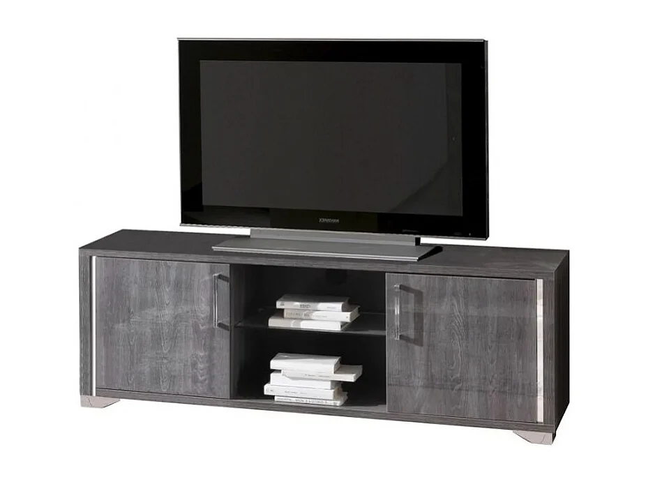 DAISY - Meuble TV 2 Portes avec Niche Centrale