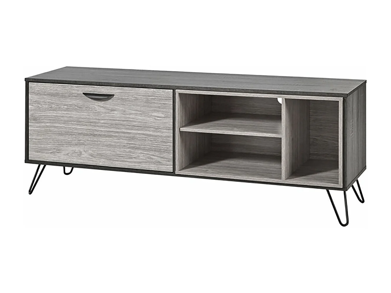 ASCA - Meuble TV 1 Porte 3 Niches 180cm