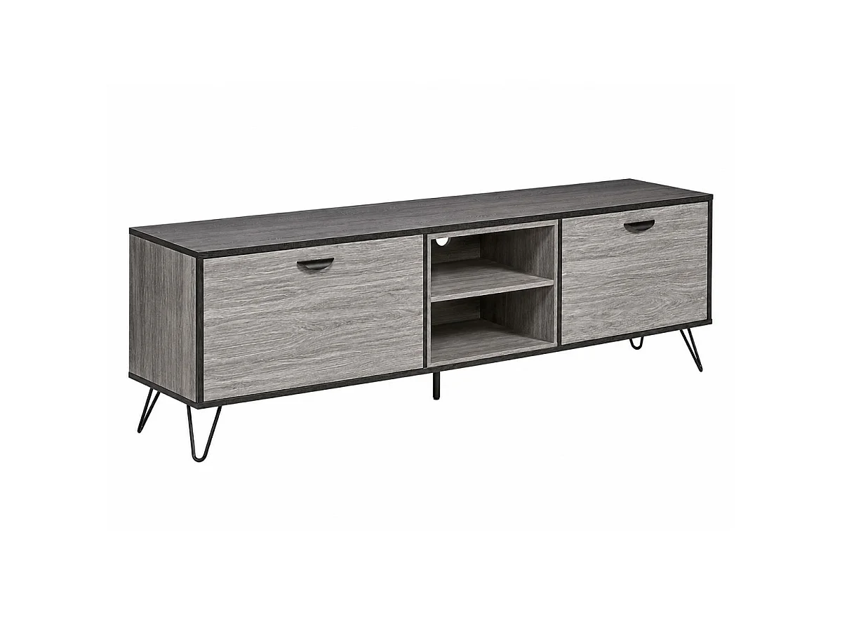 ASCA - Meuble TV 1 Porte 3 Niches 180cm