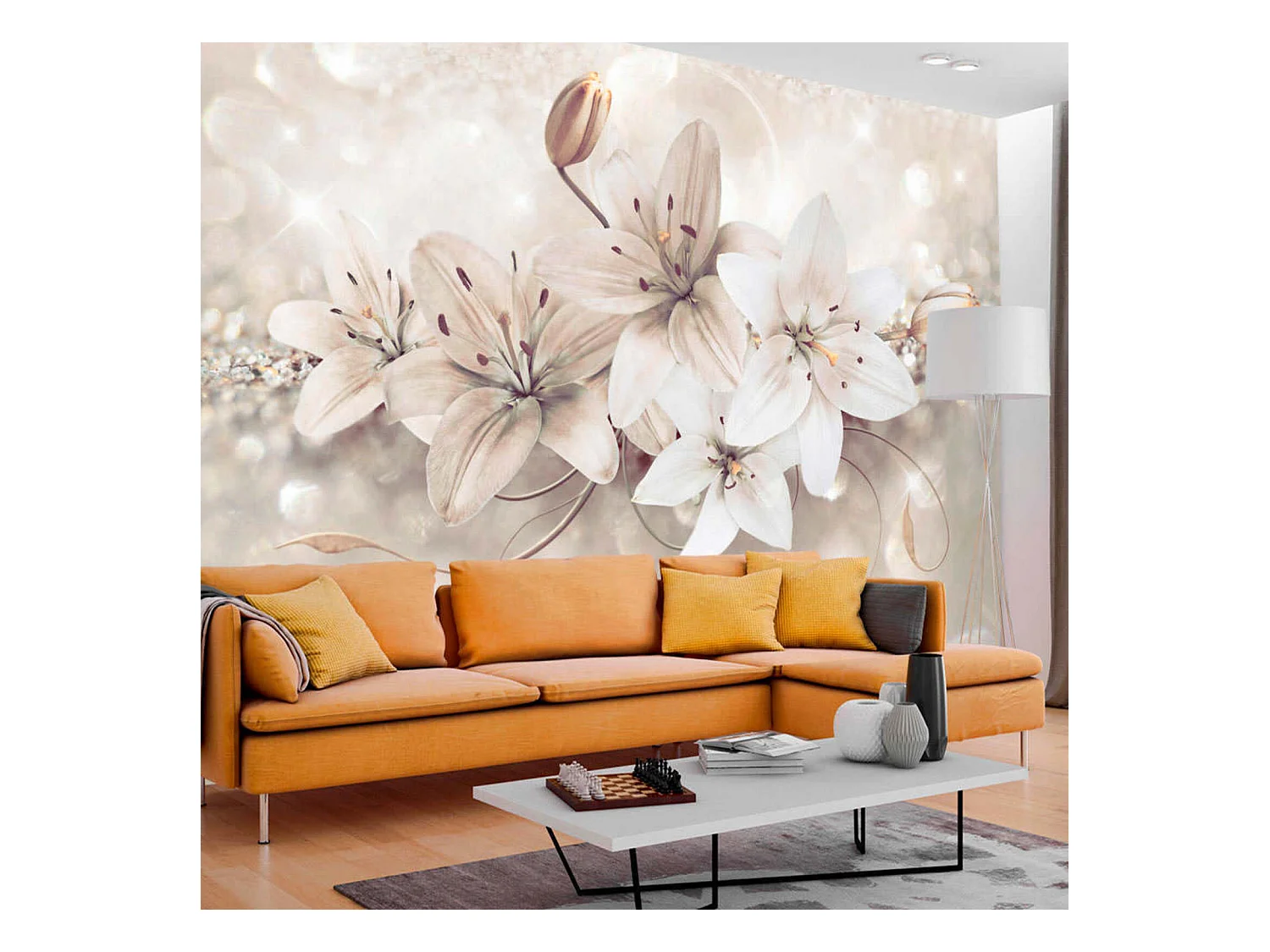 Papier peint lys de diamant - 350 x 245 cm