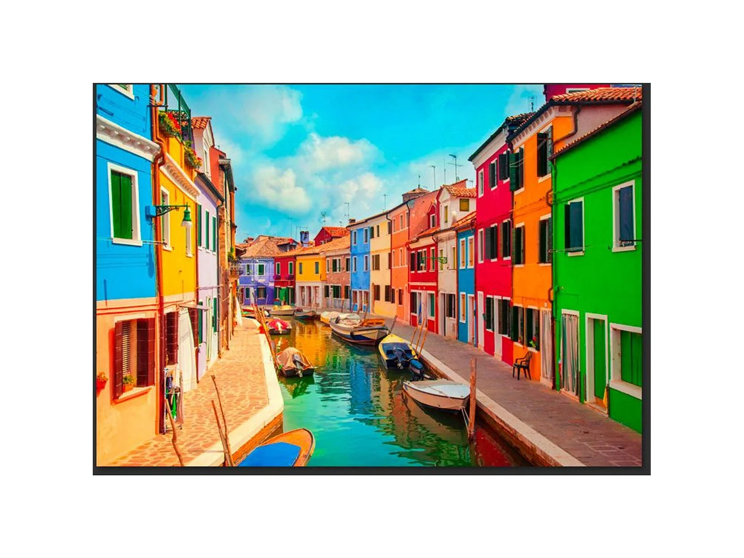 Papier peint canal coloré à burano - 400 x 280 cm