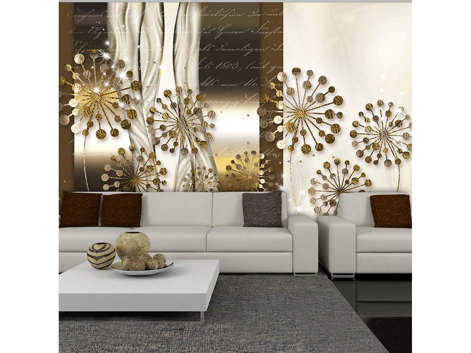 Papier peint reflet doré - 400 x 280 cm