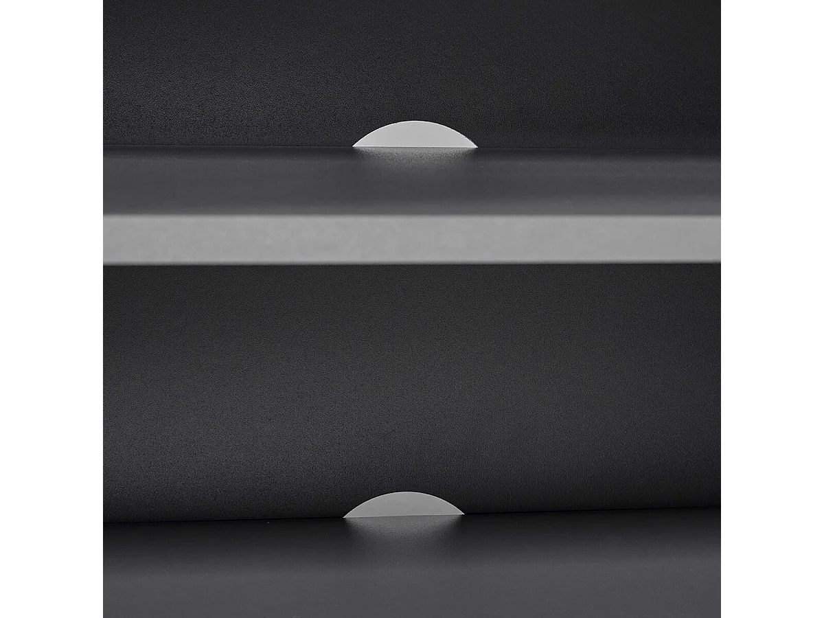 ZEINE - Meuble TV 2 Portes 2 Niches Coloris Gris Graphite