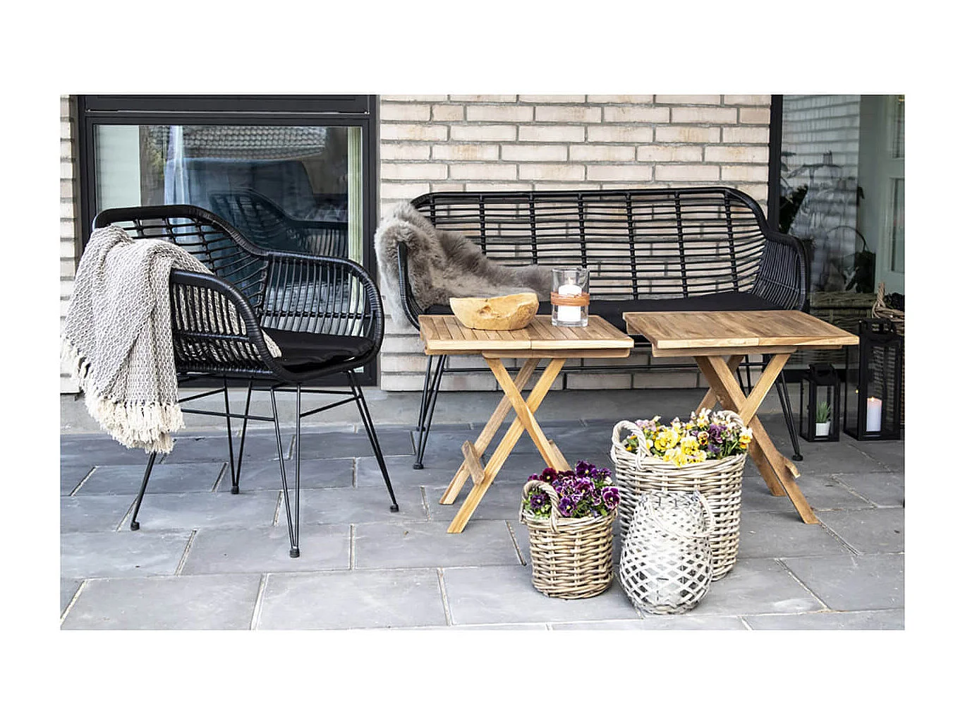 NAPLES - Table Basse Carrée Teck Massif Naturel