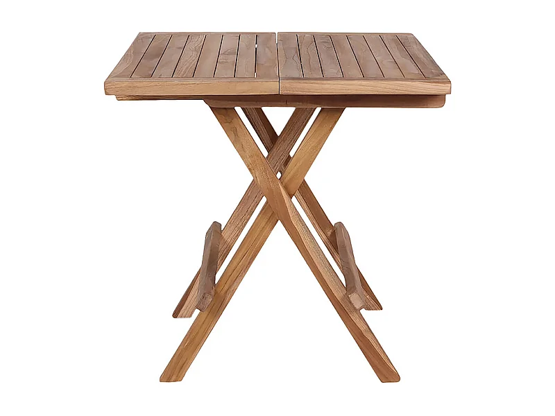 NAPLES - Table Basse Carrée Teck Massif Naturel