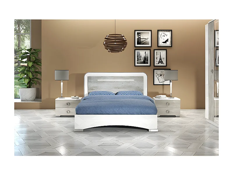 GOYA - Ensemble Lit 160x200cm + 2 Chevets