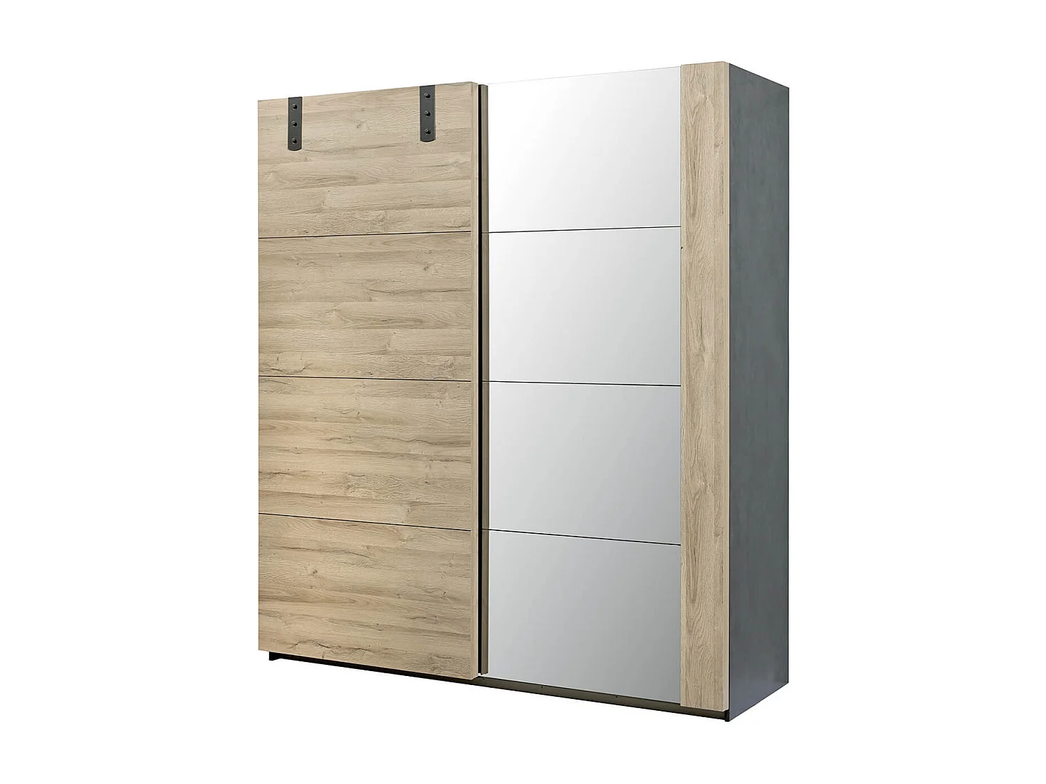 ELEOS - Chambre Complète 140x190cm avec Armoire 188cm