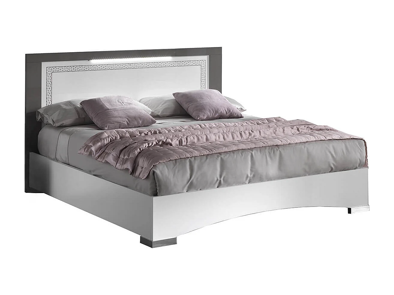 FADILY - Chambre Complète 160x200 avec Armoire 4 Portes