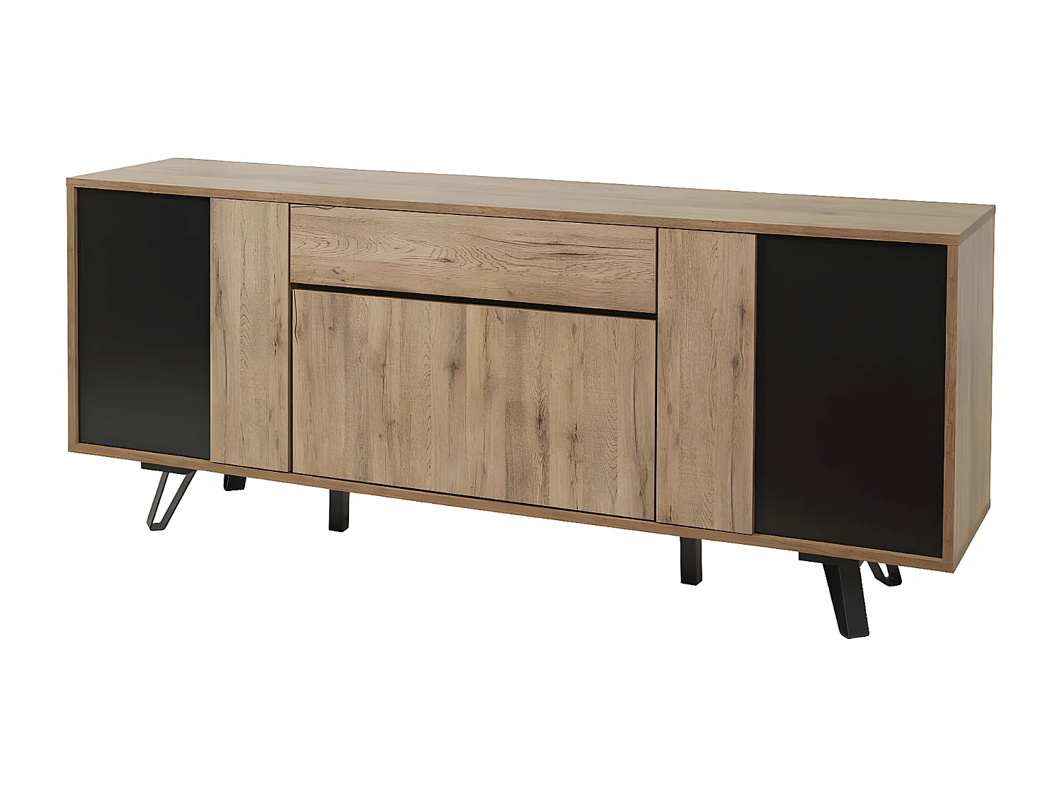 CARSON - Ensemble Buffet + Table Allongeable 180-230cm
