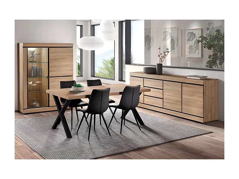 MASSIRE - Ensemble Séjour XL avec Table 200cm