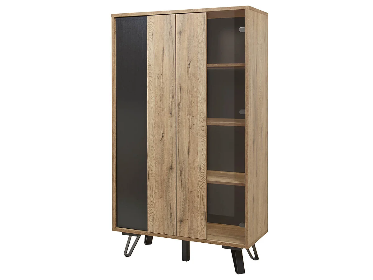 CARSON - Ensemble Séjour Complet avec Table 200cm Piètement Métal A