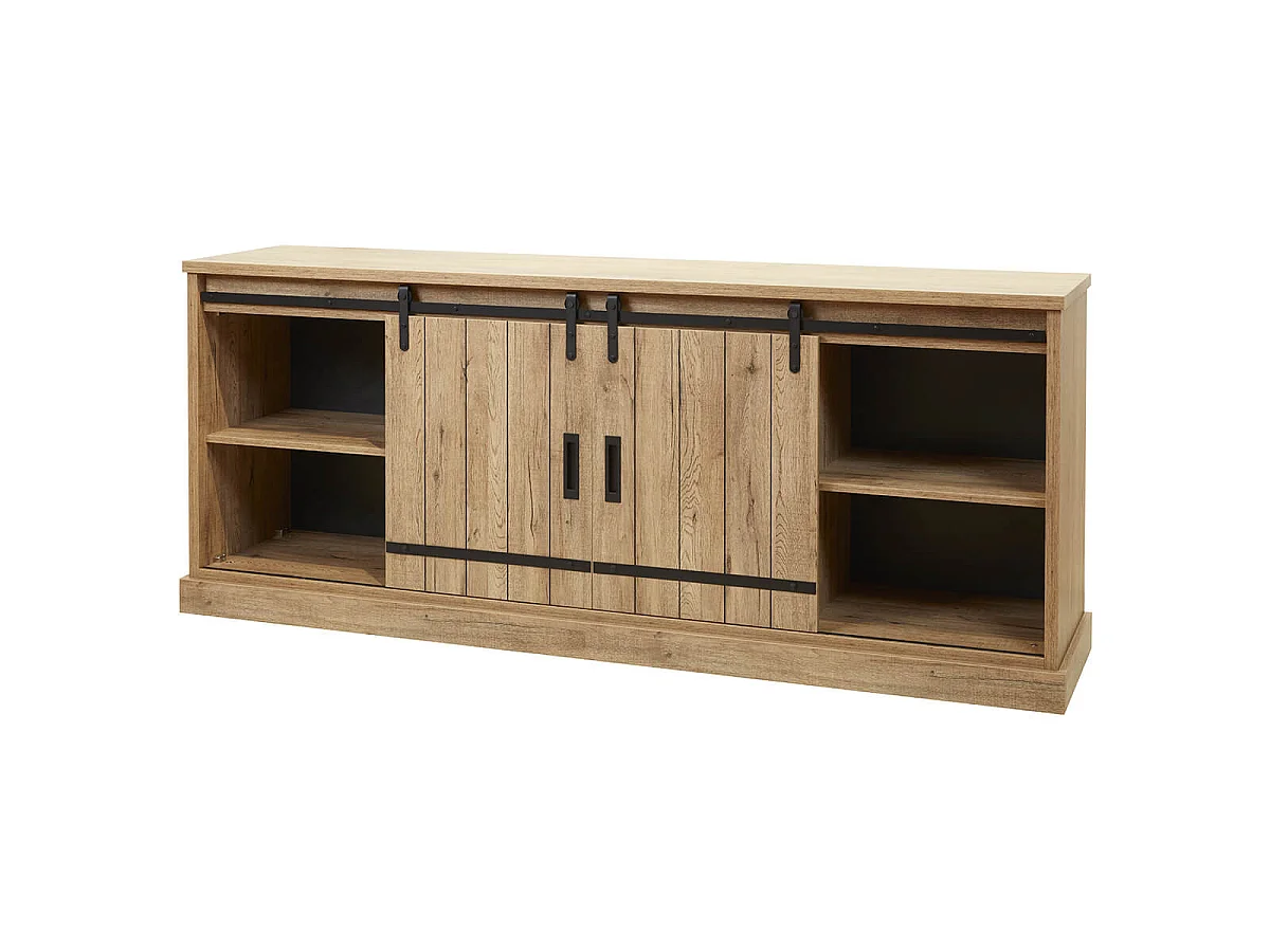 CEDRA - Ensemble Industriel Buffet + Table 170cm Piètement U