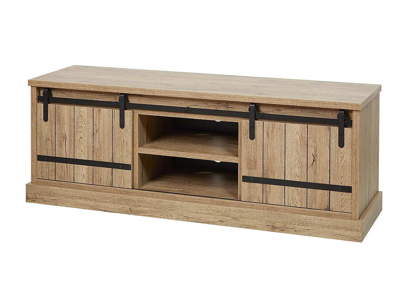 CEDRA - Ensemble Salon Industriel Meuble TV + Table Basse