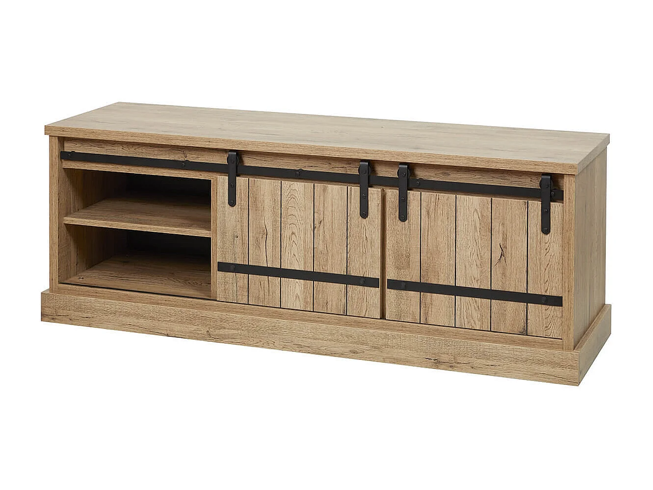 CEDRA - Ensemble Salon Industriel Meuble TV + Table Basse