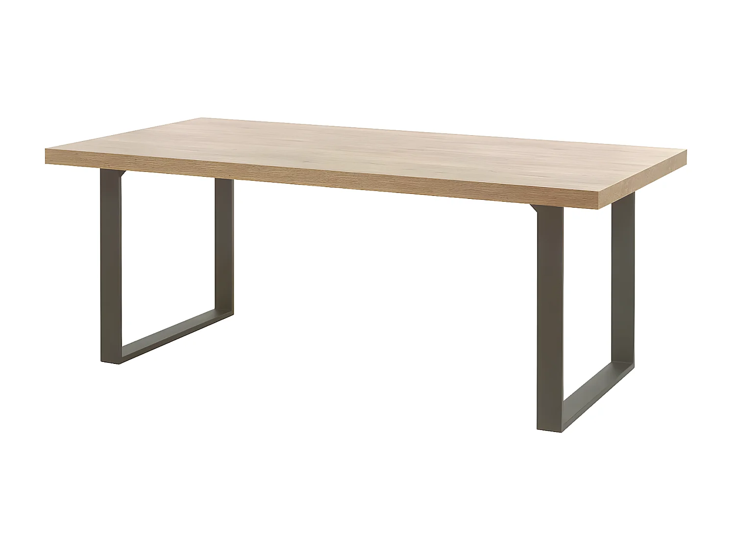 NILLA - Ensemble Buffet-Vaisselier + Table 170cm Aspect Bois