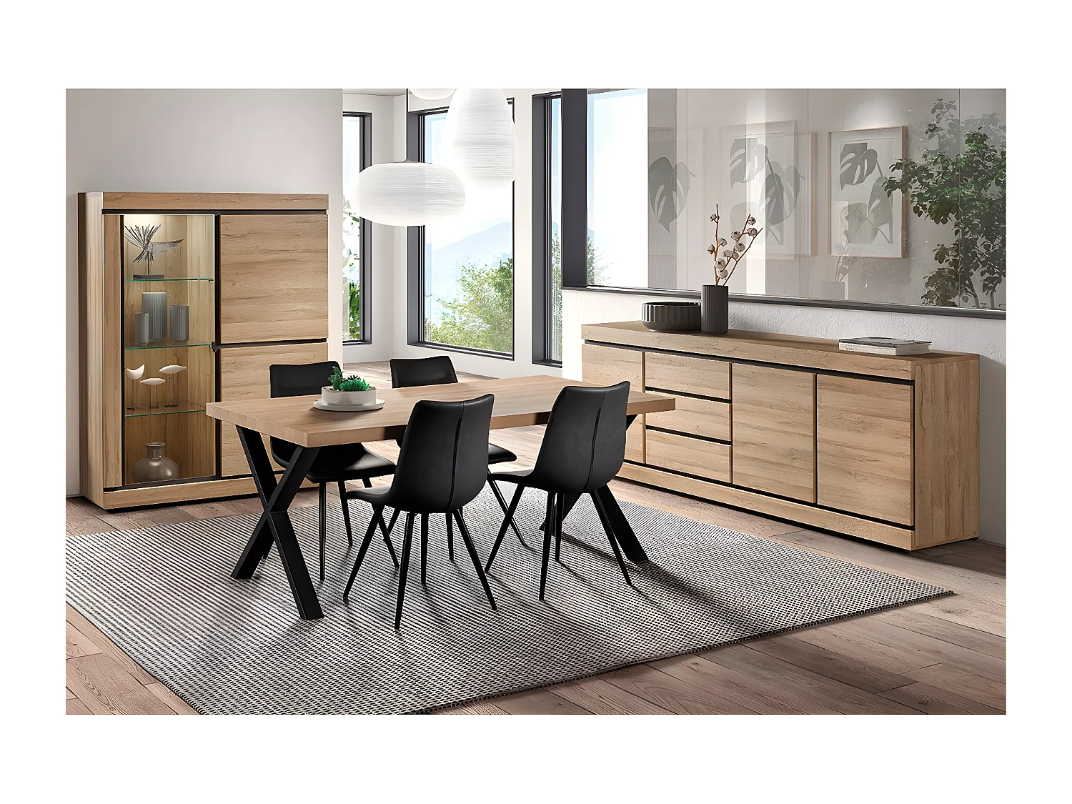 MASSIRE - Ensemble Séjour XL avec Table 230cm