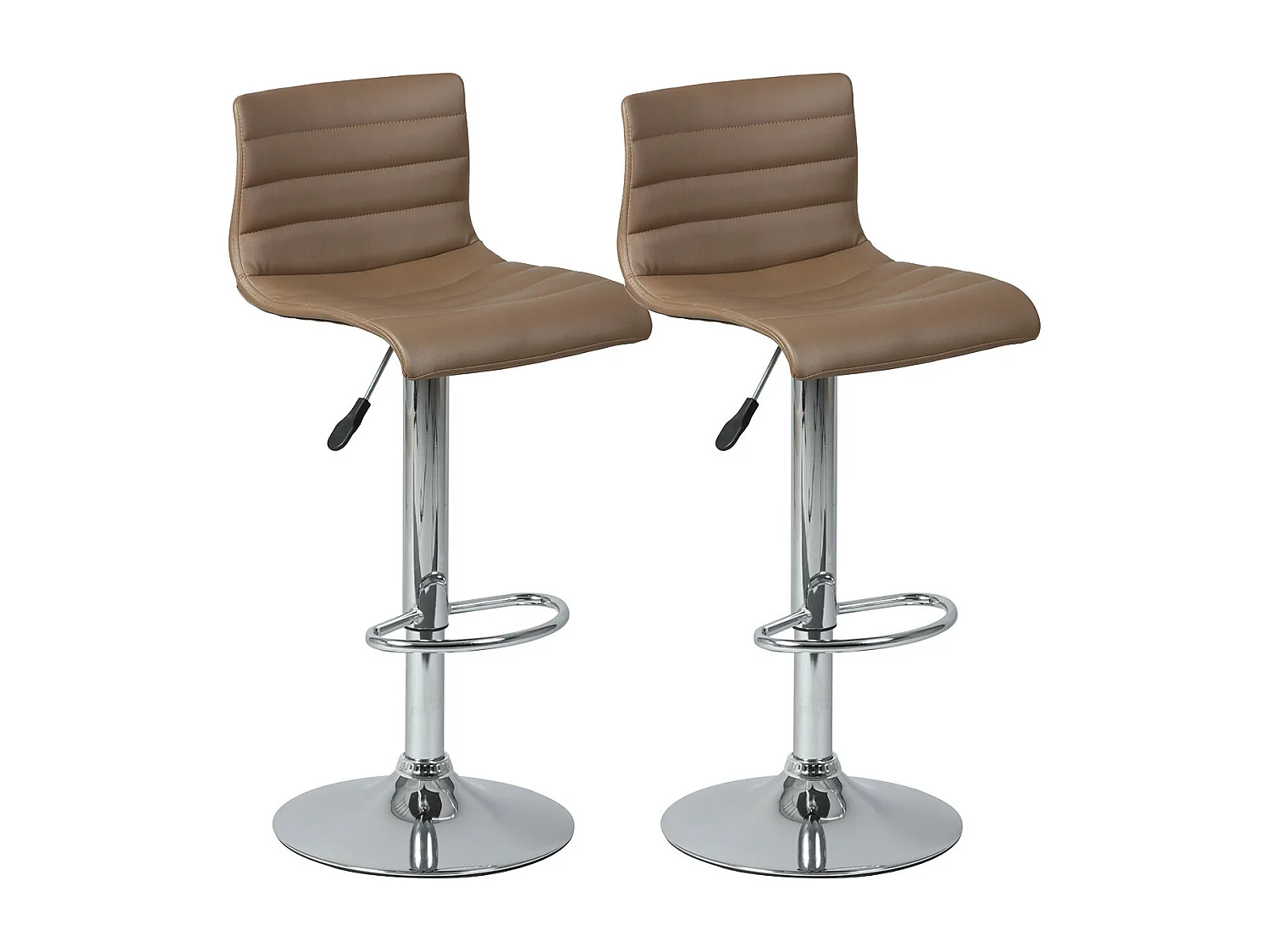 DAVIDSON - Lot de 2 Tabourets de Bar Marron
